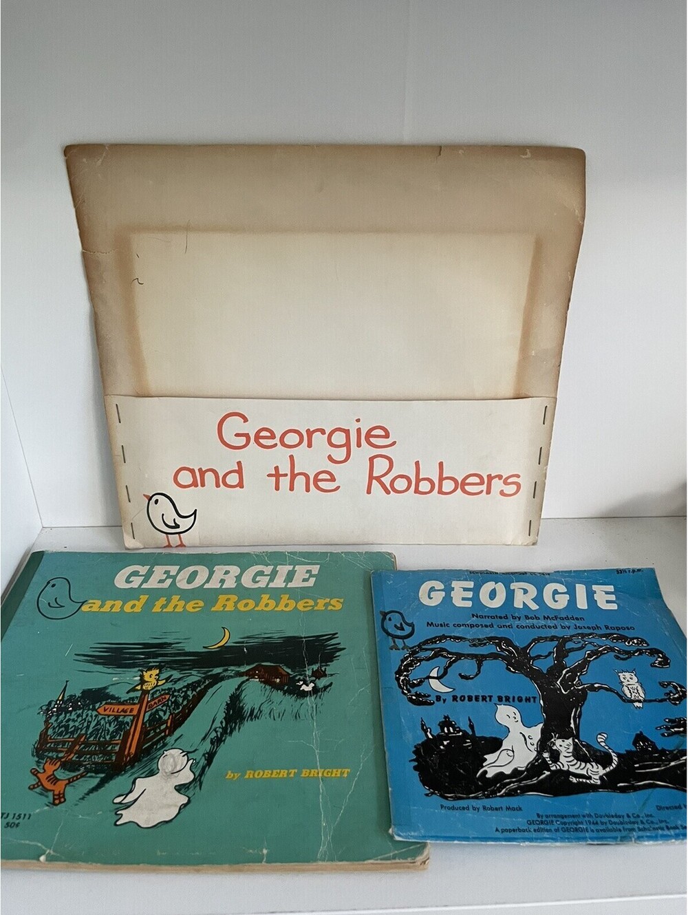 Georgie And The Robbers Record and Scholastic Book by Robert Bright- 1968